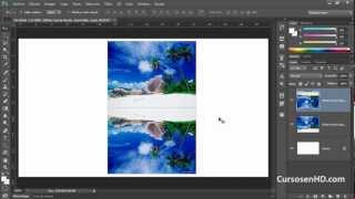 Curso Photoshop CS6 Capítulo 3  25 Voltear Reflejar Capas [upl. by Acinnej]