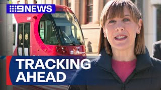 Parramatta light rail testing reaches halfway point  9 News Australia [upl. by Sancha]