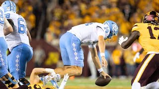 UNC QB Max Johnson Knee injuryMaxJohnsonMaxJohnsonKneeInjury [upl. by Thorrlow]