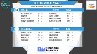 Cricket Gold Coast Ltd  Taper Over 40 Division 1  Round 10  Queens v Helensvale [upl. by Aicekan130]