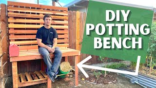 DIY POTTING BENCH  Easy StepbyStep Instructions  How to Build a Beautiful Garden Bench [upl. by Rramaj995]