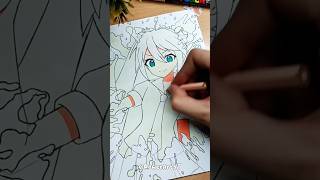 Drawing Hatsune Miku✨ Spill Art プロセカ hatsunemiku 初音ミク art shorts [upl. by Eenhpad]