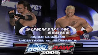 WWE Undertaker vs Heidenreich Survivor Series 2004  SmackDown vs Raw 2006 PCSX2 [upl. by Latif656]