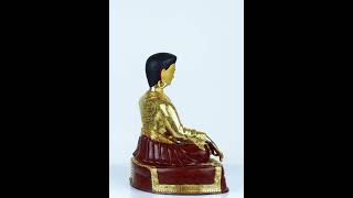 Guru Marpha Gampopa and Milarepagurumarpha buddhism enlightenment gold statue [upl. by Ilaw977]