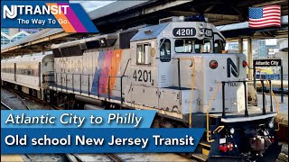 The Atlantic City Line  New Jersey Transit UNIQUE service [upl. by Arikal629]