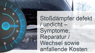 Stoßdämpfer defekt  undicht  Kosten » Symptome » Reparatur [upl. by Sihon]