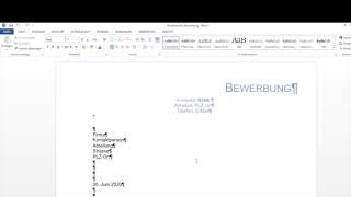 Bewerbungsbrief Vorlage herunterladen [upl. by Atisusej]