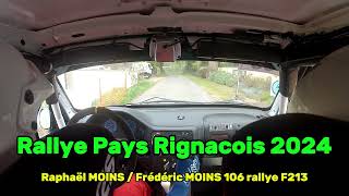 Rallye pays Rignacois 2024 106 F213 es1 [upl. by Mallory]