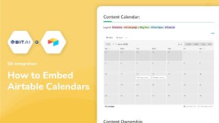 How to Embed Airtable Calendars on Documents  Bit Docs  Bitai [upl. by Cleo237]