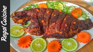 Telapia Fish BBQ Recipe  চুলায় তৈরি তেলাপিয়া মাছের বারবিকিউ  Whole fish BBQ  Fish Fry [upl. by Allehcram]