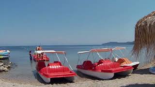 Corfu Moraitika Greece 🇬🇷  Walk on Elvis Golden Beach  July 2024  WalkinGo Travel [upl. by Carmita]