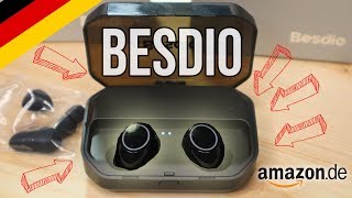 Besdio Bluetooth 50 Kopfhörer Kabellos BesDio Kopfhörer in Ear Earbuds Touch Headset Sport [upl. by Wartow395]