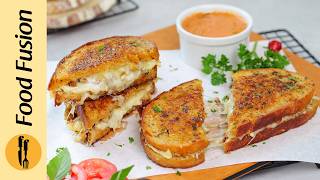 Herb Crusted Grilled Cheese Sandwich Recipe by Food Fusion [upl. by Htessil73]