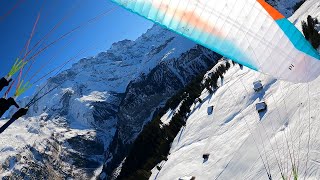 Paragliding Advance PI3 Wingover Spiral Lauterbrunnen [upl. by Jemie]