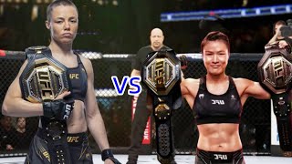 UFC：Zhang Weili VS Rose Namajunas Zhang Weili violently knocked her opponent unconscious and bled [upl. by Tennes]