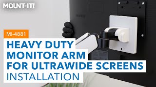 Heavy Duty Monitor Arm for Ultrawide Screens  MI4881 Installation [upl. by Atir584]