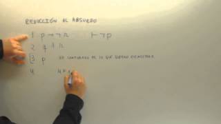 Reduccion al absurdo Ejercicios de logica 04 Filosofia 1º Bachillerato Academia Usero Estepona [upl. by Ahsimac]