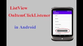 Listview on item click listener android example [upl. by Feinstein182]