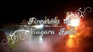 Spectacular Fireworks over Niagara Falls  Canadian Festival of Lights in Winter [upl. by Ruthven896]