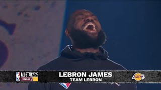 Team LeBron Introduction  2022 NBA All Star Game [upl. by Yleve]