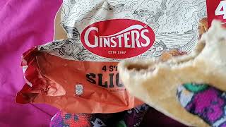 Ginsters 4 steak slices unboxing and review British m UK food review [upl. by Engle]