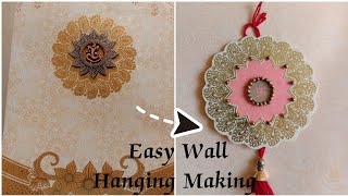 Easy And Beautiful Wall Hanging  Swastik Wall Hanging  Diwali Home Decoration Ideas🔥diwali diy [upl. by Ahsineg817]