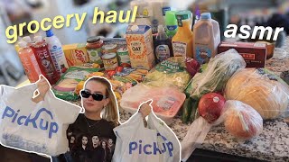 ASMR a realistic grocery haul 🥬🍎 close clicky whispers [upl. by Hadwyn]