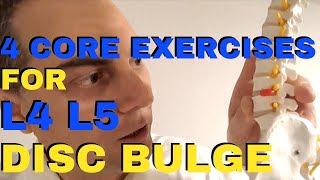 4 GREAT Core Strengthening Exercise For L4 L5 Disc Bulge L5 S1 Disc Bulge  Dr Walter Salubro [upl. by Latea]