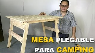 MESA PARA CAMPING CON PATAS PLEGABLES FÁCIL DE HACER PASO A PASO  TUTORIAL DE CARPINTERÍA [upl. by Odessa]