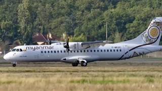 Myanmar National Airlines ATR72UB205 XYAIA RGNSNW [upl. by Ginger]