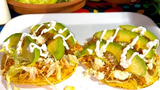 Tostadas de Tinga con Chipotle [upl. by Arrec875]