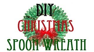 DIY SPOON WREATH  CHRISTMAS DECORATION [upl. by Anesor]