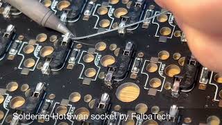 Soldering New version HotSwap socket Kailh by FalbaTech [upl. by Diskin]