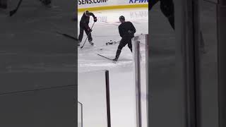 Brady Tkachuk working on his hands [upl. by Grindle]