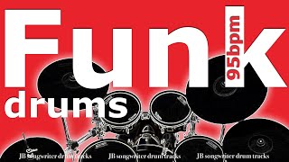 Funk Drum Beat 95 bpm 🥁 JB Drum Backing Track 67 [upl. by Erdnaet535]