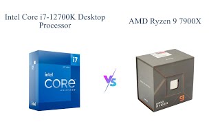 Intel Core i712700K vs AMD Ryzen 9 7900X 🎮 Which Gaming Processor is Best [upl. by Ecinnaj]