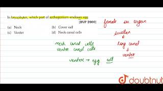 In bryophyteswhich of archegonium encloses egg  11  PLANT KINGDOM  BIOLOGY  ERRORLESS  Do [upl. by Suehtomit]