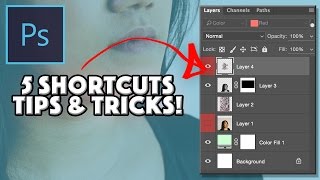 5 Simple Photoshop CC Layers Tips and Tricks to MASTER your workflow [upl. by Anikahs]