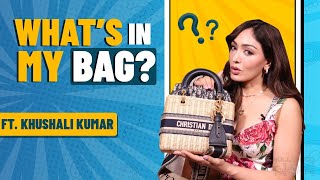 Whats In My Bag  FT Khushali Kumar  Fashion Beauty Lifestyle Secret MakeUp Products amp More [upl. by Day245]