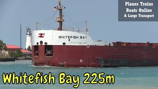 Whitefish Bay 225m Ship In St Clair River Lake Huron [upl. by Barthelemy]