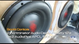 2 Incriminator Audio Death Penalty 12s on 2 Audiopipe apcl 1500Ds [upl. by Auqinu448]