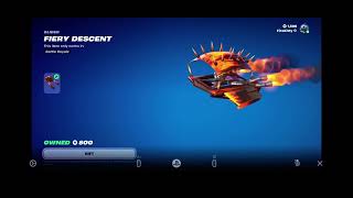 FIERY DESCENT Glider Fortnite [upl. by Delogu32]