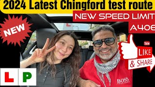 2024 Latest Chingford Test Route with New Speed Limits  Driving Test [upl. by Milstone]