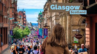 Glasgow Scotland 🏴󠁧󠁢󠁳󠁣󠁴󠁿  January 2023 Walking Tour 4K HDR 60fps [upl. by Mayhs]