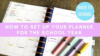 How to Set up Your Planner For The School Year Back to School [upl. by Dj497]