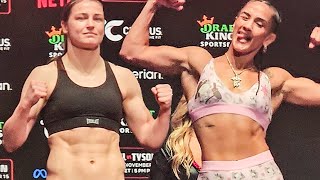 Katie Taylor vs Amanda Serrano 2 WEIGHIN amp FINAL FACE OFF [upl. by Ydrah]