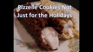 Chocolate Pizzelle Cookies Cream filled Pizzelles [upl. by Curnin]