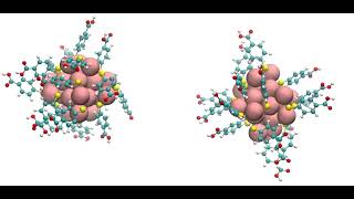 Dimerization of atomically precise ligandprotected metal nanoclusters MPCs  MD simulations [upl. by Fernald65]