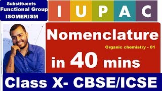 IUPAC  Nomenclature of ORGANIC Carbon amp its compound  Functional groups [upl. by Mahgirb]