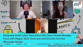 Manpower Great Lakes DirectHire Team Market Manager Focus John Emmett Milwaukee [upl. by Lalo]